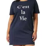 Iris & Lilly Chemise de Nuit Manches Courtes en Jersey Femme