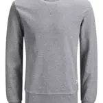 Jack and Jones Hommes Sweater Col Rond Pull Top Chandail S Clair Gris