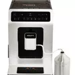 KRUPS Evidence Silver avec pot à lait inox Machine à café broyeur grain Machine expresso Mousseur à lait Cappuccino Espresso Nettoyage automatique EA891D10