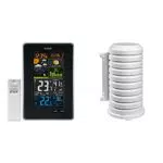 La Crosse Technology WS6835 Station Météo Colorée avec Phases de Lune - Noir & Coque pour article & metteur TFA Dostmann 98.1114.02