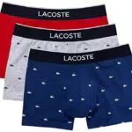 Lacoste Boxer Homme - Lot de 3, Methylene/Argent Chine-ro
