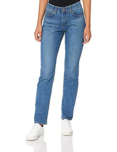 Lee Comfort Denim Straight Jeans, Bleu Moderne, 28W x 31L Femme