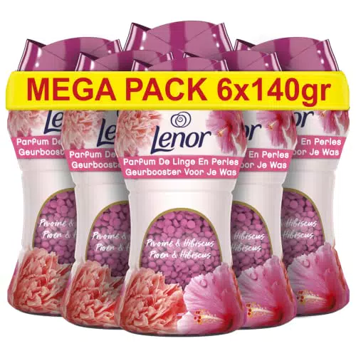 Lenor Parfum de Linge en Perles, 60 Lavages, Pivoine Et Hibiscus