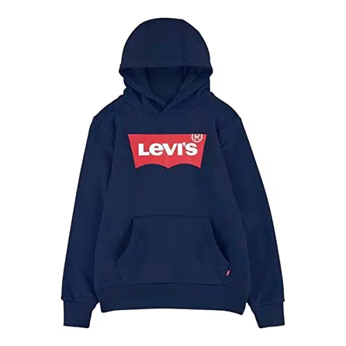 Levi's Kids Batwing Screenprint Hoodie Garçon Dress Blues 12 Ans