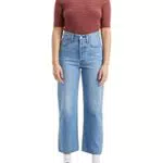Levi's Ribcage Straight Ankle Jeans Femme, Light Indigo Worn In