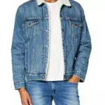 Levi's Type 3 Sherpa Trucker Veste Homme, Fable, S