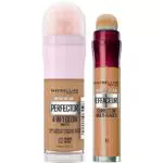 Maybelline New-York - Duo Teint - Perfecteur de Teint Illuminateur Instant Glow Perfector 4-in-1 + Anti-Cernes/Correcteur Instant Anti-Age L’Effaceur - Click Iconique