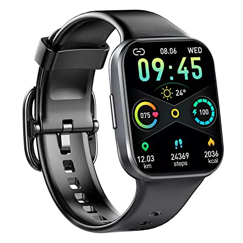 Montre Connectée Femme Homme Smartwatch 1.69" HD Montre Sport avec Podometre Moniteur Sommeil Cardiofréquencemètre SpO2 25 Modes Sportifs Etanche IP68 Intelligente Bracelet Connecté pour Android iOS