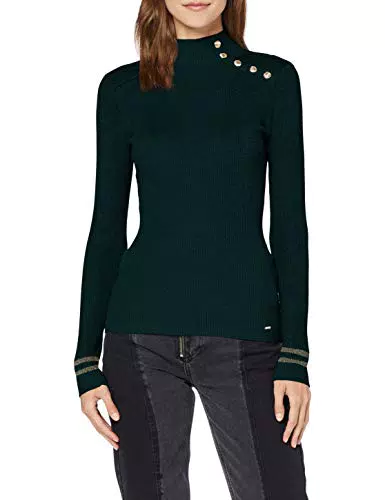 Morgan Pull boutons épaule MAVAO Pullover Femme, Vert