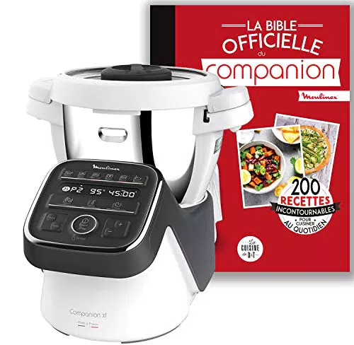Moulinex Companion XL Robot Cuiseur Bol XL Capacité 3L et 12 Programmes + La Bible officielle du Companion Relié 9