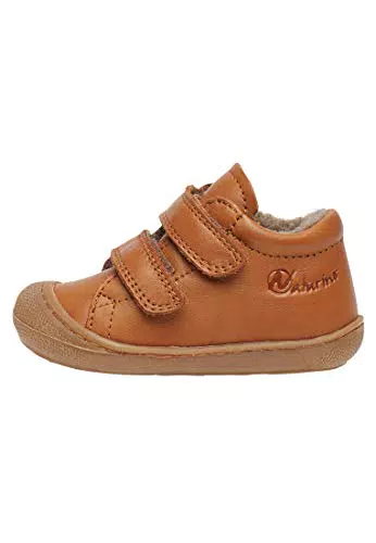 Naturino Cocoon VL-Chaussures Premiers Pas en Cuir Nappa avec Doublure en Laine Marron Clair 22