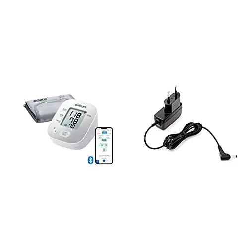 OMRON Healthcare Tensiomètre brassard X2 Smart + Adaptateur secteur universel pour tensiomètres de bras Bluetooth