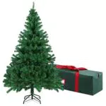OUSFOT Sapin de Noël Artificiel 185CM Arbre de Noël Vert Réaliste 815 Branches PVC PE Montage Facile avec Support Métallique Pliable et Sac de Stockage pour Noël