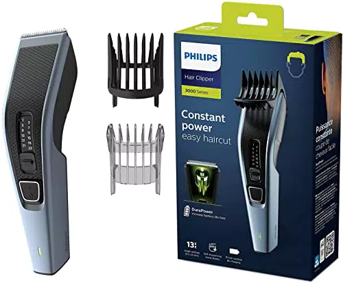 Philips Hair Clipper Série 3000, Tondeuse à Cheveux Lavable avec Technologie Trim-n-Flow