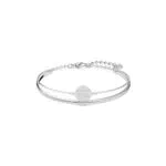 Swarovski Bracelet-jonc Ginger femme, cristaux brillants incolores et métal rhodié