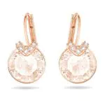 Swarovski Pendants d'oreilles Bella V, Coupe ronde, Ton doré