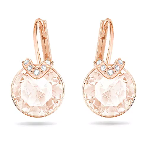 Swarovski Pendants d'oreilles Bella V, Coupe ronde, Ton doré