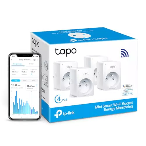 Tapo Prise Connectée WiFi, Suivi de consommation, 16A Type E