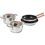Tefal Batterie de cuisine 6 pièces, Faitouts 18/20 cm inox