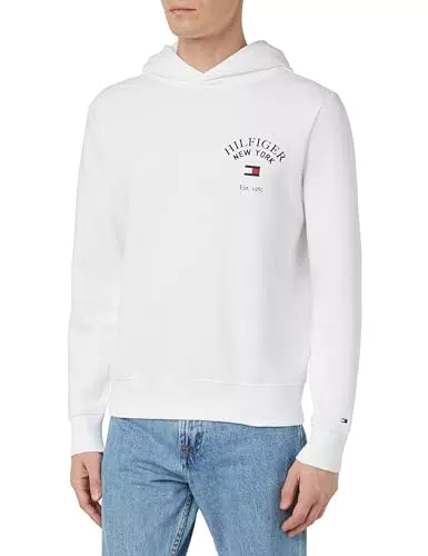 Tommy Hilfiger Sweat à Capuche Arched Varsity, White