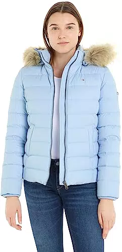 Tommy Jeans Femme Veste en Duvet Basic Hiver, Bleu, M