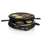 Tristar Appareil à raclette 6 poêlons RA-2998, Plaque Grill et crêpière