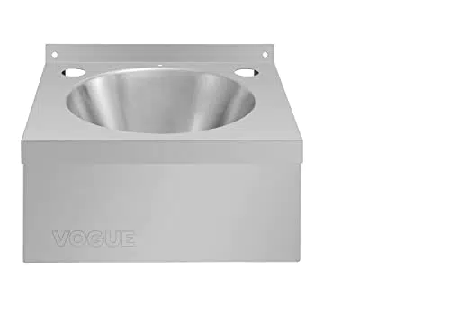 Vogue 13065 Mini lavabo de salle de bain en acier inoxydable sur pied Argenté 165 x 305 x 268 mm