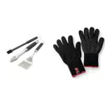 Weber Better Accessoires pour barbecues, Métal 6764 & 6670 Paire de Barbecue pour Gant de Protection L/XL
