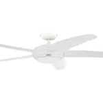 72140 Ventilateur de plafond d'intérieur à cinq pales et une lampe Bendan de 132 cm