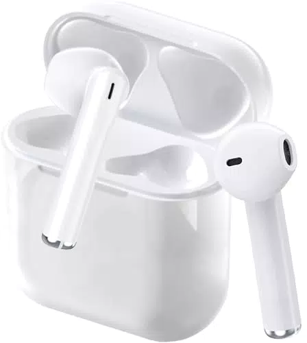 Air Pods Casque sans Fil Bluetooth 5.3, Son Stéréo Contrôle Tactile écouteurs intra-auriculaires sans fil avec microphones HD