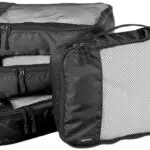 Amazon Basics Lot de 4 sacoches de rangement pour bagage Taille M