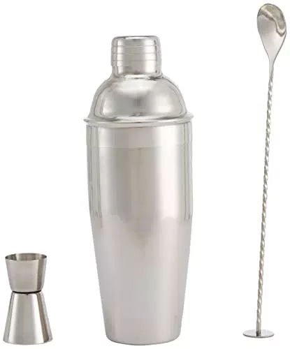 Amazon Basics Set cocktail 3 pièces en inox, 70 cl