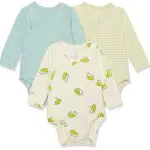 Amazon Essentials Body en coton à manches longues avec boutons-pression latéraux Mixte Bébé