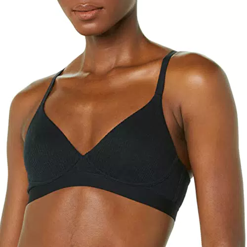 Amazon Essentials Bralette côtelée Non doublée Femme