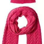Amazon Essentials Ensemble Écharpe et Bonnet en Maille Torsadée Femme