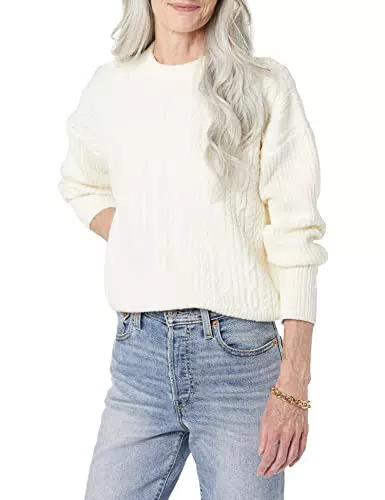 Amazon Essentials Pull À Col Rond Torsadé Moderne Doux Au Toucher Femme
