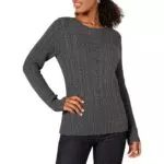 Amazon Essentials Pull en Tricot Torsadé À Col Rond Et Manches Longues Femme