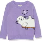 Amazon Essentials Pull Ras-du-Cou Fille, Violet Sceller