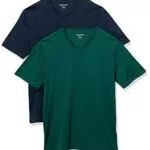 Amazon Essentials T-Shirt Col en v à Manches Courtes Coupe Ajustée Homme