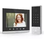 Avidsen Visiophone filaire avec ecran en verre 7 connecté a votre smartphone avec clavier à code intégré - Extel code connect
