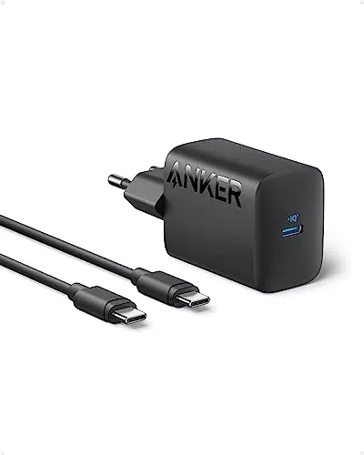 Chargeur USB-C 30 W, Chargeur Anker 312 avec Design Compact et Pliable