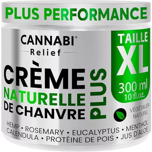 CRÈME DE CHANVRE 300 ml, Crème Pour Les Articulations Et Les Muscles Avec Effet Rafraîchissant