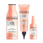 Dessange - Coffret Cheveux Hydra-Disciplinant - Shampooing + Lait de Brushing Thermo-Protecteur + Sérum de Finition Anti-Frisottis - Hydra Brush - 3 Produits