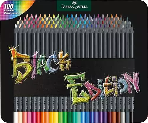 Faber-Castell 116490 - Crayons de couleur Black Edition