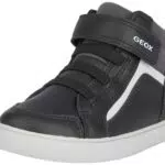 Geox Garçon Gisli Boy D Basket, Black Dk Grey
