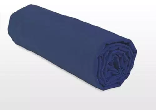 HOME LINGE PASSION, Drap Housse Bleu Fonce 90x190 +30 cm 100% Coton 57 Fils