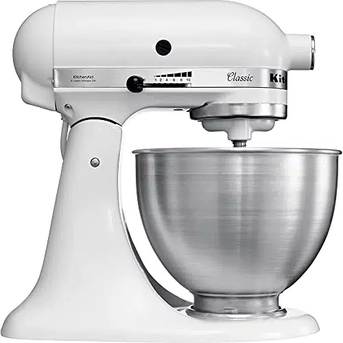Kitchenaid 5K45SSEWH Série "Classic" Robot Mixeur Multifonctions Blanc