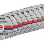 kwb Disques à tronçonner minces pour meuleuses angulaires 115 mm Disque de tronçonnage p. Acier inoxydable INOX en boîte de rangement avec bouchons d'oreille ABM. 115 x 1