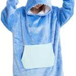 LATH.PIN Unisexe Sweat à Capuche Panda Pull Large Robe de Chambre Animal Microfibre Couverture Flanelle Panda Mignon Douce Epaisse Chaud avec Grandes Poches