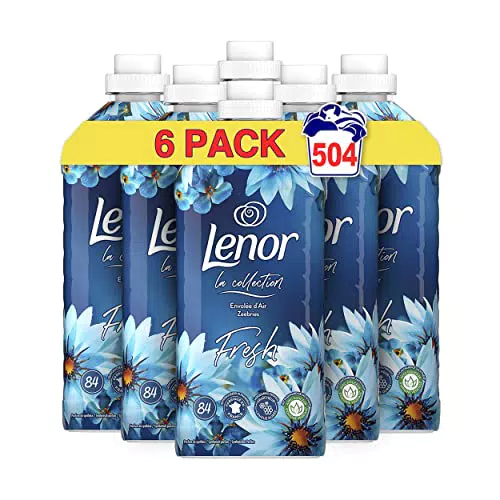 Lenor Adoucissant 6x84 Lavages, Envolée D’air, Adoucissant Pour Des Draps Frais Chaque Soir Pendant 1 Semaine